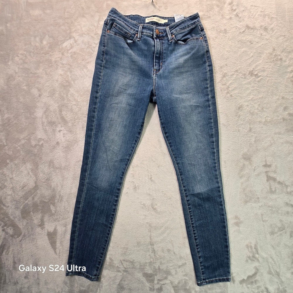 Levi Strauss Signature High Rise Skinny Jeans Medium Wash Denim 6M W28 L30